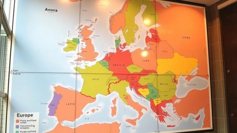 Europas länder karta och gränser