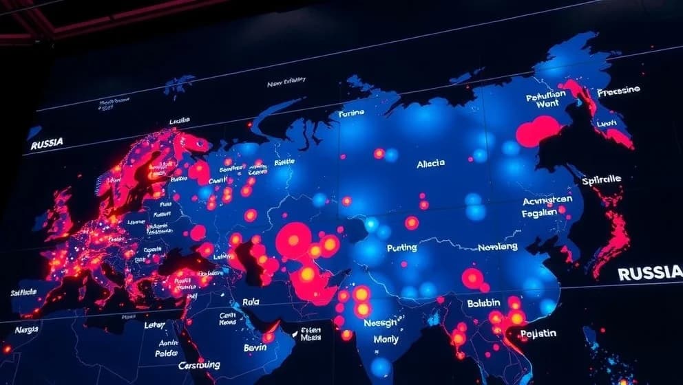 Rysslands befolkning på karta